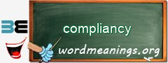 WordMeaning blackboard for compliancy